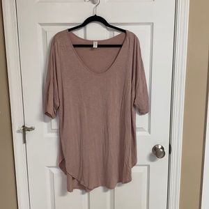Blush, dolman-sleeved tunic tee